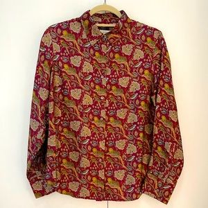 J. Crew Collection silk twill shirt in tiger print